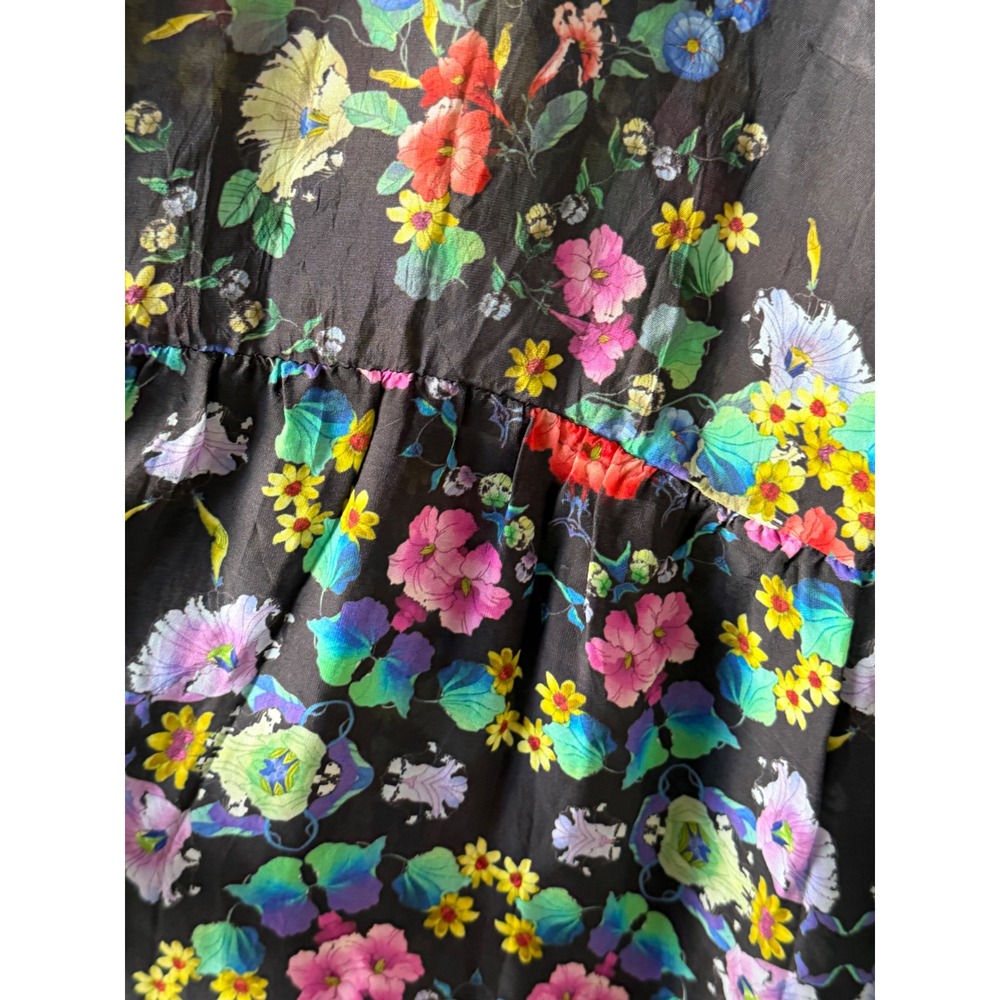 Johnny Was Floral Wide Leg Palazzo Tiered Floral Pants Size XL - Picture 5 of 13